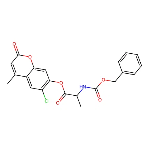 6-chloro-4-methyl-2-oxo-2H-chromen-7-yl N-[(benzyloxy)carbonyl]alaninate structure