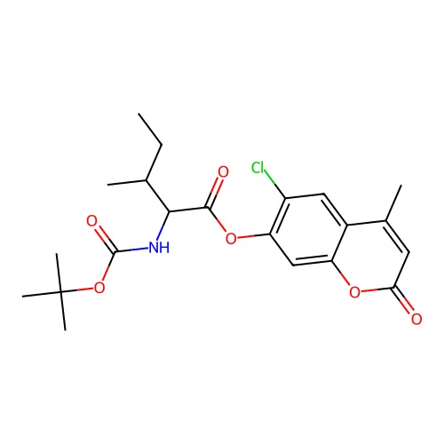 6-chloro-4-methyl-2-oxo-2H-chromen-7-yl N-(tert-butoxycarbonyl)isoleucinate structure