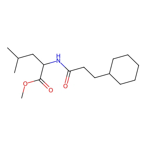 Methyl 2-(3-cyclohexylpropanoylamino)-4-methylpentanoate structure