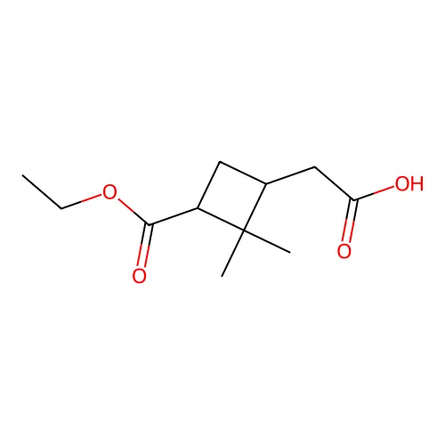 2-(3-Ethoxycarbonyl-2,2-dimethylcyclobutyl)acetic acid structure