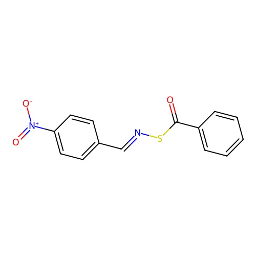 S-Benzoyl-N-(p-nitrobenzylidene)thiohydroxylamine structure