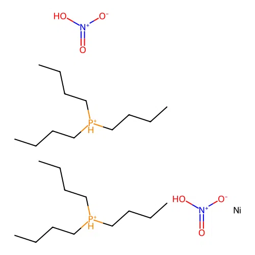 Nickel;bis(nitric acid);bis(tributylphosphanium) structure