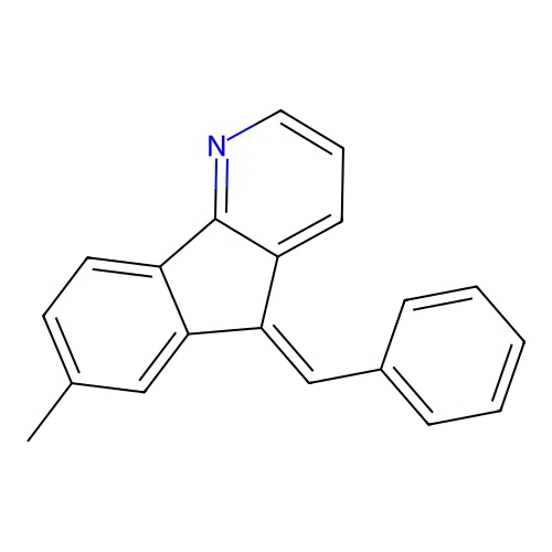 7-Methyl-5-(phenylmethylene)indeno[3,2-b]pyridine structure