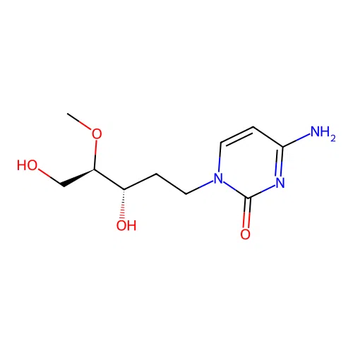 4-amino-1-[(3S,4R)-3,5-dihydroxy-4-methoxy-pentyl]pyrimidin-2-one structure