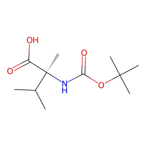 (S)-2-((tert-Butoxycarbonyl)amino)-2,3-dimethylbutanoic acid structure