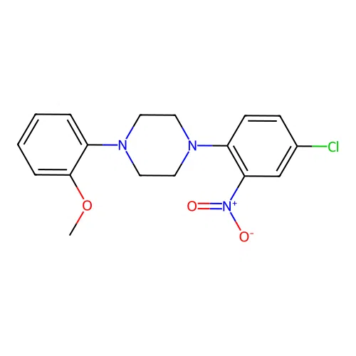 1-(4-Chloro-2-nitrophenyl)-4-(2-methoxyphenyl)piperazine structure