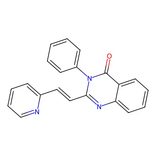 3-phenyl-2-[(E)-2-pyridin-2-ylethenyl]quinazolin-4-one structure