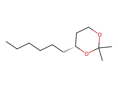 (R)-(+)-4-Hexyl-2,2-dimethyl-1,3-dioxane structure