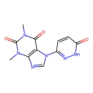 6-(7-theophylline)-3(2H)-pyridazinone structure