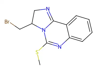 3-(Bromomethyl)-5-(methylsulfanyl)-2,3-dihydroimidazo[1,2-c]quinazoline structure