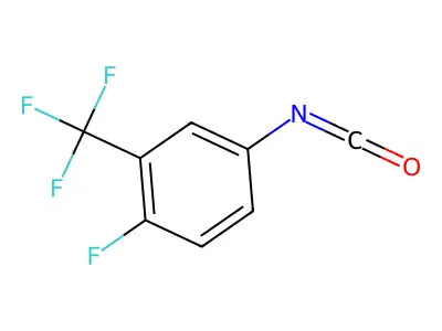 4-Fluoro-3-(trifluoromethyl)phenyl isocyanate structure