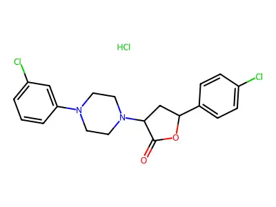 2 -furanone,dihydro-5-3-(4-,monohydrochloride structure