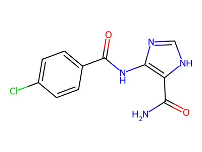 1H-Imidazole-4-carboxamide, 5-((4-chlorobenzoyl)amino)- structure