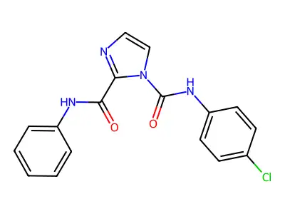 1H-Imidazole-1,2-dicarboxamide, N(sup 1)-(4-chlorophenyl)-N(sup 2)-phenyl- structure