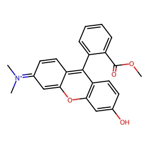 3-(Dimethylamino)-6-hydroxy-9-[2-(methoxycarbonyl)phenyl]xanthylium structure