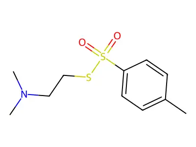 Benzenesulfonothioic acid, 4-methyl-, S-(2-(dimethylamino)ethyl) ester structure