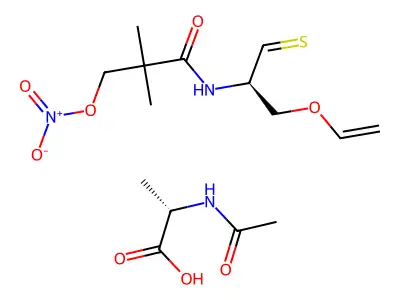 N-nitratopivaloyl-S-(N'-acetylalanyl)-cysteine ethyl ester structure