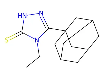 3-(adamantan-1-yl)-4-ethyl-1H-1,2,4-triazole-5(4H)-thione structure