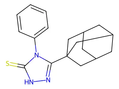 5-(1-adamantyl)-4-phenyl-4H-1,2,4-triazole-3-thiol structure