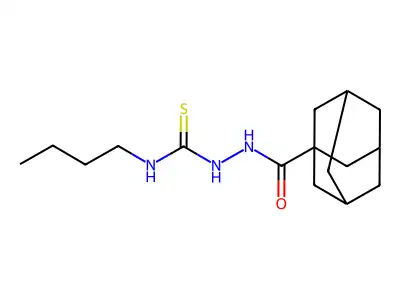 1-(Adamantane-1-carbonylamino)-3-butylthiourea structure