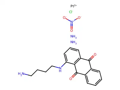 1-(4-aminobutylamino)anthracene-9,10-dione;azane;platinum(2+);chloride;nitrate structure