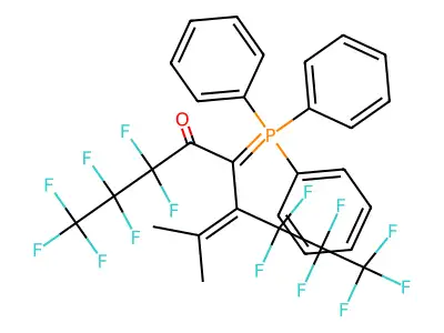 6-(1-Methylethylidene)-5-(triphenylphosphoranylidene)-(perfluoro)-nonan-4-one structure