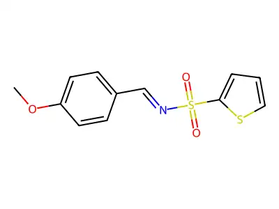 N-[(4-methoxyphenyl)methylidene]thiophene-2-sulfonamide structure