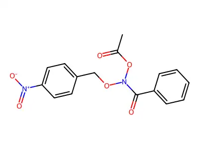 N-Acetoxy-N-((4-nitrobenzyl)oxy)benzamide structure