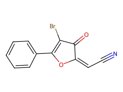2-(4-Bromo-3-oxo-5-phenylfuran-2-ylidene)acetonitrile structure