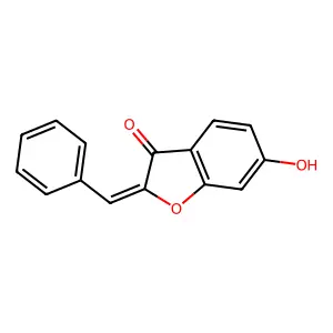 2-Benzylidene-6-hydroxybenzofuran-3(2H)-one structure