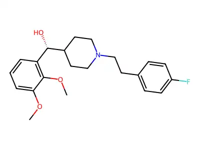 (+)-alpha-(2,3-Dimethoxyphenyl)-1-(2-(4-fluorophenyl)ethyl)-4-piperidinemethanol structure