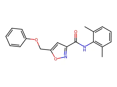 3-Isoxazolecarboxamide, N-(2,6-dimethylphenyl)-5-(phenoxymethyl)- structure