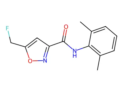 3-Isoxazolecarboxamide, N-(2,6-dimethylphenyl)-5-(fluoromethyl)- structure