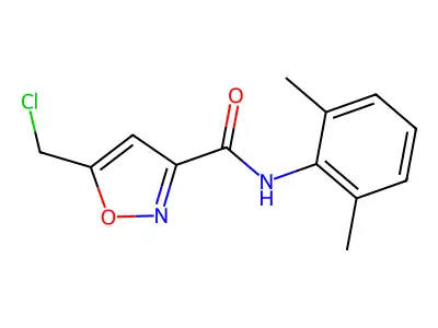 3-Isoxazolecarboxamide, 5-(chloromethyl)-N-(2,6-dimethylphenyl)- structure