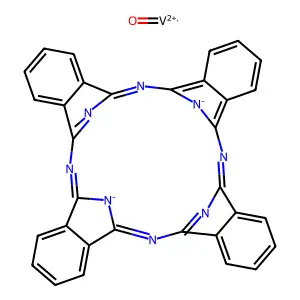 Oxo(29H,31H-phthalocyaninato(2-)-N29,N30,N31,N32)vanadium structure