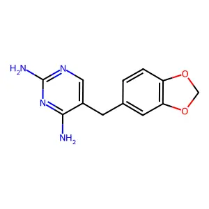 2,4-Diamino-5-piperonylpyrimidine structure