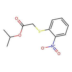 Acetic acid, ((2-nitrophenyl)thio)-, 1-methylethyl ester structure