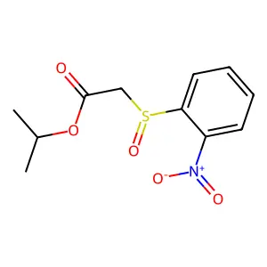 Acetic acid, ((2-nitrophenyl)sulfinyl)-, 1-methylethyl ester structure