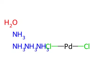 Dichlorotetramine palladium(II) structure