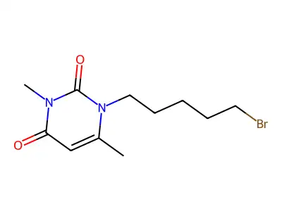 2,4(1H,3H)-Pyrimidinedione, 1-(5-bromopentyl)-3,6-dimethyl- structure