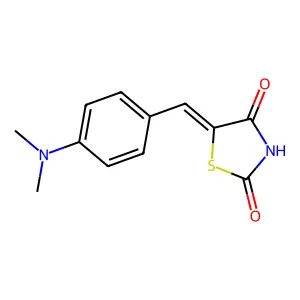 5-{[4-(Dimethylamino)phenyl]methylene}-1,3-thiazolidine-2,4-dione structure