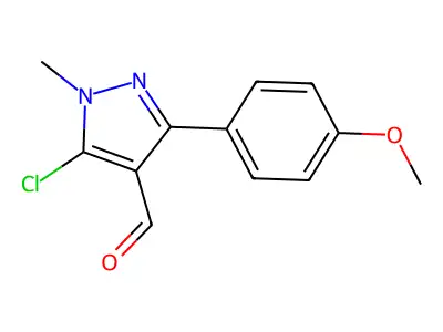 5-chloro-3-(4-methoxyphenyl)-1-methyl-1H-pyrazole-4-carbaldehyde structure