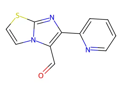 6-(Pyridin-2-yl)imidazo[2,1-b]thiazole-5-carbaldehyde structure