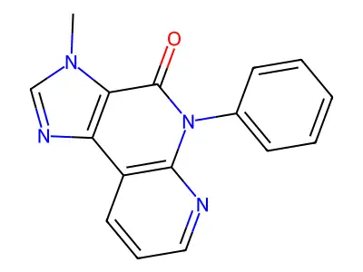 4H-Imidazo(4,5-c)(1,8)naphthyridin-4-one, 3,5-dihydro-3-methyl-5-phenyl- structure