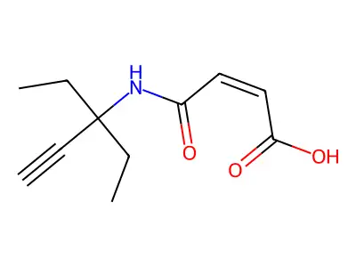(Z)-4-((3-Ethylpent-1-yn-3-yl)amino)-4-oxobut-2-enoic acid structure