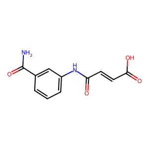 2-Butenoic acid, 4-((3-(aminocarbonyl)phenyl)amino)-4-oxo-, (2Z)- structure