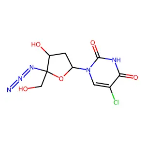 4'-Azido-5-chloro-2'-deoxyuridine structure