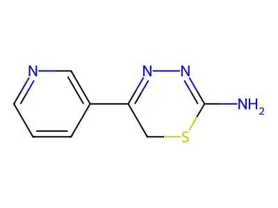 5-(pyridin-3-yl)-6H-1,3,4-thiadiazin-2-amine structure