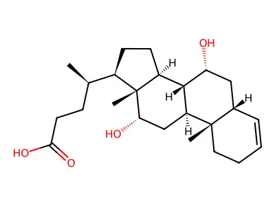 7alpha,12alpha-Dihydroxy-5beta-chol-3-en-24-oic Acid structure