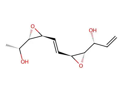 1-[3-[2-[3-(1-Hydroxyethyl)oxiran-2-yl]ethenyl]oxiran-2-yl]prop-2-en-1-ol structure